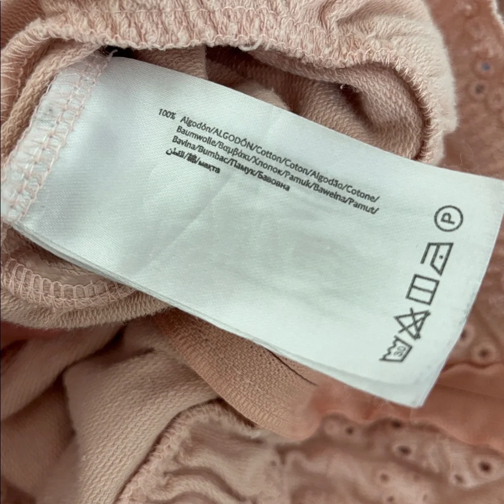 Mayoral Blush Pink Cotton Hoodie with Eyelet Detail